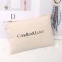 Custom Logo Printing Eco 8Oz Canvas Cosmetic Zipper Bag Travel Toiletry Cotton Canvas Makeup Pouch For Pencil
