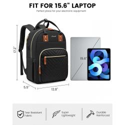 LOVEVOOK wholesale unisex quilted bags large capacity 15.6 17inch USB office school business women man travel laptop backpack