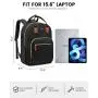 LOVEVOOK wholesale unisex quilted bags large capacity 15.6 17inch USB office school business women man travel laptop backpack