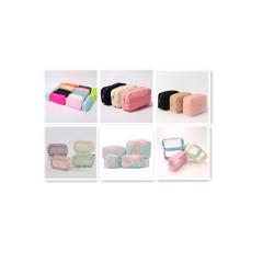 Super Discount on Makeup Purse of All material Keymay Top Ranking Updated Plain Teddy/Corduroy/PVC/Polyester Cosmetic Pouch bags