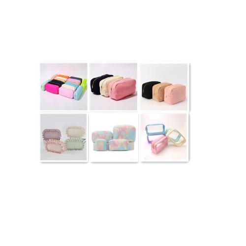 Super Discount on Makeup Purse of All material Keymay Top Ranking Updated Plain Teddy/Corduroy/PVC/Polyester Cosmetic Pouch bags