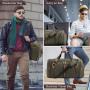 LOVEVOOK Custom Design Canvas overnight bags Large Expandable weekender Travel Bag 7pcs men Duffel Bag With Shoes Compartment