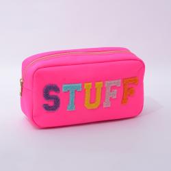 Women Travel Toiletry Bag Zip Make Up Pouch Case PU Leather Makeup Cosmetic Bag