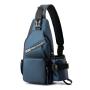 ZR565 Man Chest Bag PU USB New Waterproof Cup Cover Shoulder Bag Sports Travel Crossbody Solid Color Business High Quality Bag
