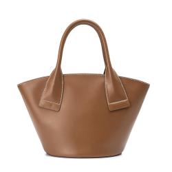 Hot Selling PU Leather Customize Logo Classic Retro Lady Bucket Handbag Messenger Bag For Women Solid Color Fashion Tote Bag