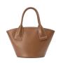 Hot Selling PU Leather Customize Logo Classic Retro Lady Bucket Handbag Messenger Bag For Women Solid Color Fashion Tote Bag