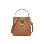 Customize bucket handbag genuine leather shoulder bags for women's handbags ladies luxury shoulder leather bag with high quality