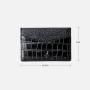 Custom Luxury Genuine Crocodile Pattern Leather Unisex Slim Minimalist Credit Card Case Leather Id Card Holders Wallet Genuine