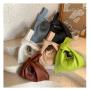 Trendy Lady Designer Bags PU Leather Solid Color Strips Pattern Tote Purse for Women Magnet Button Handbag