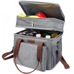 LOVEVOOK factory PEVA eco-friendly insulated cooler backpack 24L thermal ice food delivery picnic bag men women lunch cooler bag