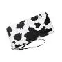 Women's Bag Wholesale 2024 Summer Korean Clash Colour Cow Pattern Multi Compartment Wallet Long Horizontal Clutch Bag