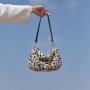 Fashion Women Leopard Hasp Handbags  China Wholesale Wool Ladies Shoulder Bag Zipper Pillow Chain Handbag