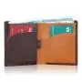 Modern Fashion Luxury Smart Minimalist Slim RFID Card Holder Ultra thin Leather Wallet PU Wallet Case with Coin Pocket