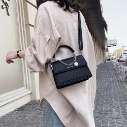 HandBags Luxury  Fashion Solid Color Portable New Korean Messenger Bag Single Shoulder Bag Women's Thread Zipper Square Bag