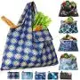 Custom Logo Printed Reusable Eco Friendly Waterproof Foldable Polyester Grocery Shopping Tote Shoulder Bag For Travel Beach