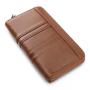 RFID Durable Man Long Wallet Slim leather wallet for men credit card holder multi-function money clip wallet zipper around