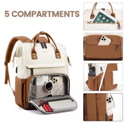 LOVEVOOK wholesale Fashion Carry on Business USB Backpack College School Nylon Bag Waterproof Travel Laptop Backpack for Women
