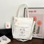 Wholesale Canvas Handbags Brands China Women Shoulder Bag Bear Pendant New Trendy Design Women'S Handbags
