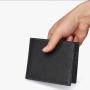 Custom Leather Men Wallets Ultra Slim Leather Wallet RFID Horizontal Business Card Holder Wallet Gift Set for Men