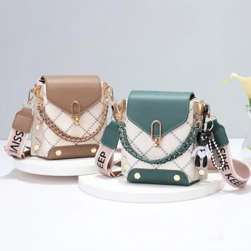 Cute Pendant Handbags Forwarder Pu Shoulder Bag Women Fashionable Mobile Phone Bag For Ladies