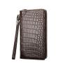 Custom 2023 Luxury Classic Real Genuine Crocodile Croco Skin Leather Unisex Zipper Long Organizer Clutch Wristlet Wallet Men