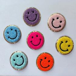 RTS Factory Wholesale Custom Patches Sticker Different Shape Palm Tree Embroidered Patches Self Adhesive Chenille Patches