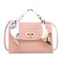 2024 Women's Fashionable Single-Handle Handbag Portable Mobile Phone Check Silk Towel Shoulder Girls Sling Bag
