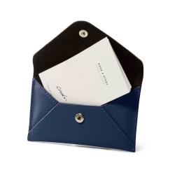 Saffiano leather card case envelope design slim credit card wallet mini wallet card holder