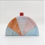 New arrival 2024 Splicing Clash Color cross-body bags Evening Party Ladies Clutch Bag half round bags