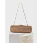 NEW Purse Metal Mesh Luxury Rhinestone Roll Gold Evening Crystal Clutch Bag