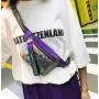 2022 Lady Designer Bag Fashion Painting Graffiti  Zipper Waist Purse for Women Celebrity Casual Cross-slung Chest Bag