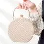 High Sense Fashion New 2022 Dinner Bag Women's One Shoulder Messenger Portable Chain Bag Acrylic Personalized Round Bag