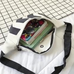 China Wholesale Casual Outdoor Arrow Reflective Diagonal Fanny Pack Unisex Canvas Waist Bag