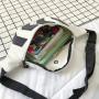 China Wholesale Casual Outdoor Arrow Reflective Diagonal Fanny Pack Unisex Canvas Waist Bag