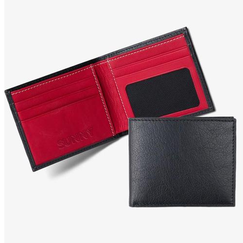 Premium genuine leather bifold wallet custom slim RFID full grain genuine leather wallet