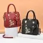 CCF412-1 Women Crossbody Shoulder Bags Embroidered Flowers Designer Pu Leather Ladies Tote Bag Chinese Style Handbag For Women