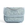 2024 Custom Wrinkle Fabric Leather Shoulder Bag For Fashion Women With Silver Chain