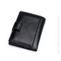 Large Capacity Full Grain Leather Foldover  Wallet With Coin Pocket For Men