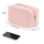 Cozy Plush Makeup Bag Fluffy Fuzzy Cosmetic Pouch Large Capacity Soft and Adorable Pillow-shaped Travel Toiletry Bag