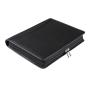 A4 Size PU Vegan Leather Document Zipper Padfolio Folder Office Resume Folder