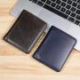 KBW330  Wholesale Genuine Leather Men Wallet Short Wallet Retro Multi-Card Wallet RFID Anti-theft Cowhide Money Clip