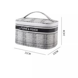 wholesale promotional custom logo black multi Color zipper pu leather makeup bag cosmetic bags