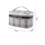 wholesale promotional custom logo black multi Color zipper pu leather makeup bag cosmetic bags