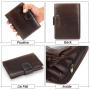 ZWY014 New Fashion Men Vintage Short Wallet Wholesale Genuine Leather Card Case Daily Lightweight Multi-card Credit Card Bag