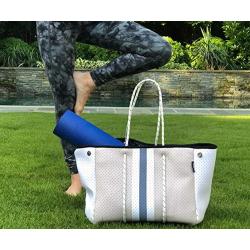 Neoprene tote bag Customized 2024 Hot sell Beach Neoprene Beach Tote Bag Camouflage Stripe Design big neoprene bags summer