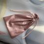 Soft Rose Pink Silk Drawstring Pouch  Silk Packaging Bag For Underwear