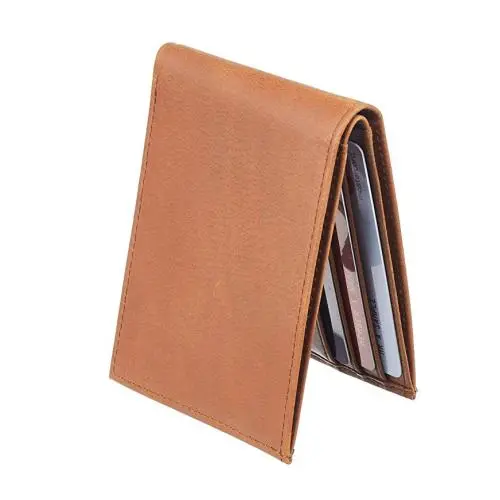 Leather wallet for men with RFID Bifold slim leather men wallet