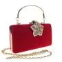 Wholesale five leaf flower decoration velvet evening bag wedding party bags women chains shoulder bag for young ladies
