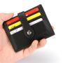 KHF039 2023 Hot Sale Men's Pu Wallet Credit Card Holder Lychee Stripe Buckle Wallet Business Card Holder ID Money Clip