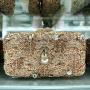 High Quality Luxury Metal Mesh Purse Crystal Bling Purses Rhinestone Handbags Evening Bag